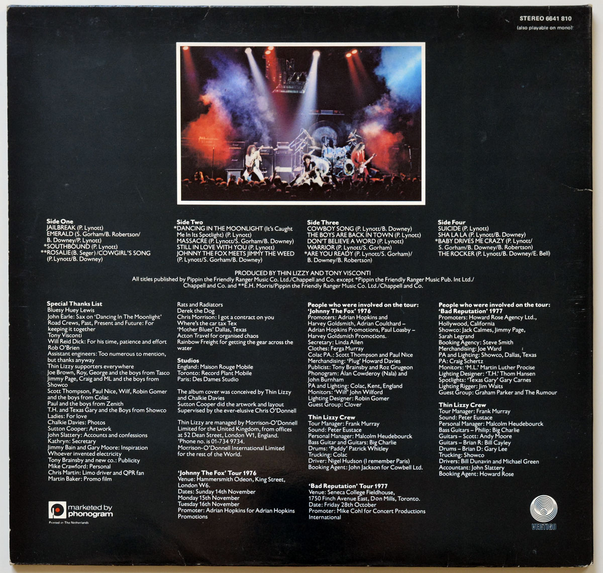 High Resolution Photo #11 THIN LIZZY - Live and Dangerous